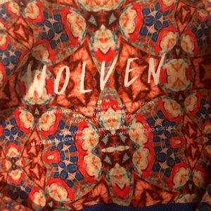 Wolves matching set.  4-way crop top and leggings.